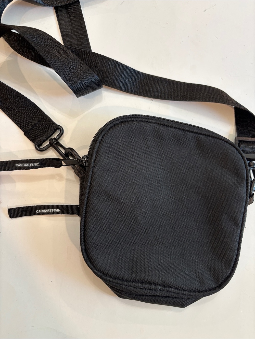 Carhartt Black Crossbody Belt Bag Adjustable Shoulder Utility Pack - Picture 8 of 15